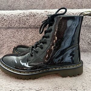 Dr. Martens Luana Black Sparkly Combat Boot